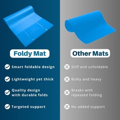 Foldable Yoga Mat Thick, Smart Support and Joint Protection With 4 Folds, Per…