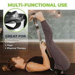 Stretching Strap for Physical Therapy, 12 Multi-Loop Stretch Strap 1.5″ W x 8…