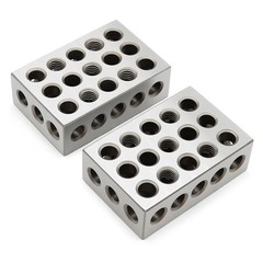 123 Blocks 23 Holes 1 2 3 Block Within .0002″ Tolerances 3-2-1 Blocks Set Used