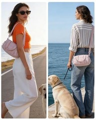 Reiki Gym Bag for Women Puffy Yoga Mat Travel Weekender Mini 5L 5L-Baby Pink