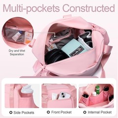 Mini Gym Bag for Women Girls Small Gym Tote Bag with Wet Compartment Waterpro…