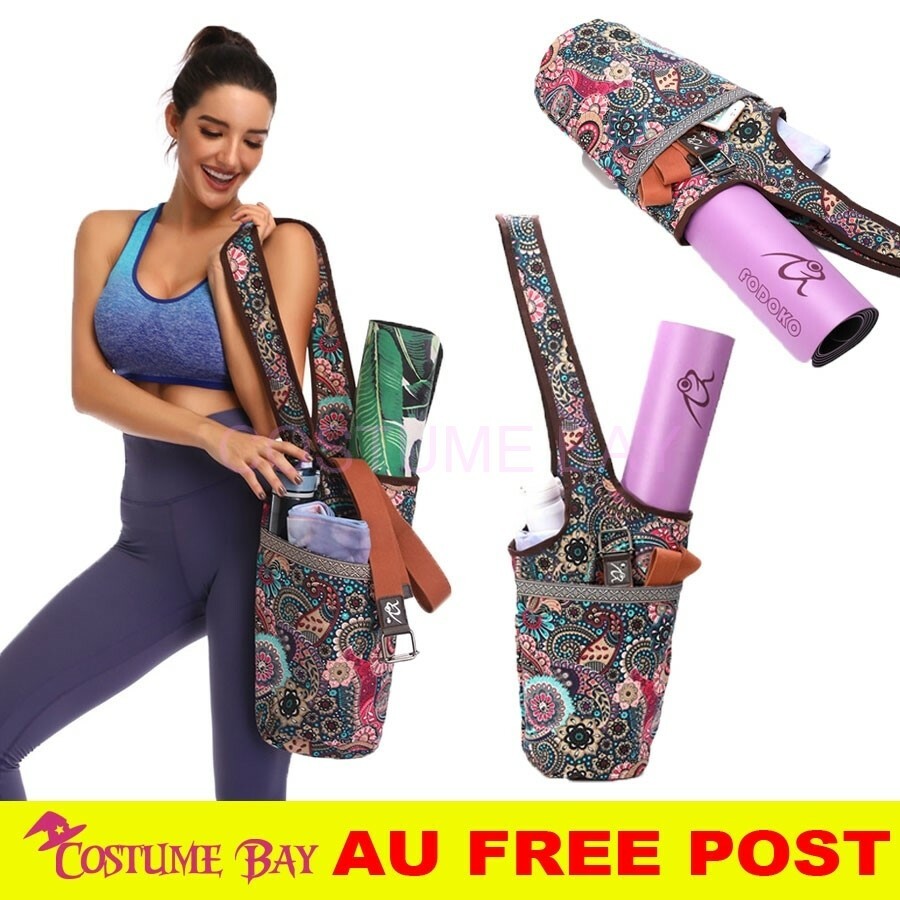 Canvas Fashion Sports Carry Shoulder Yoga Bag Zippered Large Size Multipurpose
