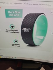 URBNFit Asana Yoga Wheel 12 Inch Roller Designed for Stretching & Flexibility