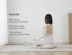 Meditation Cushion,Meditation Pillow and Zabuton 2-in-1 service H：9cm White
