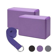 High Density EVA Foam Yoga Block with Yoga Belt to Support and Deepen Poses