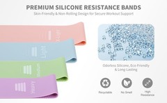 Silicone Resistance Loop Bands – Latex-Free No-Slip Glute Booty Bands – 2-Pac…