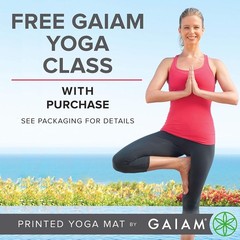 Gaiam Yoga Mat – Premium 6Mm Print Reversible Extra Thick Non Slip Exercise & Fi