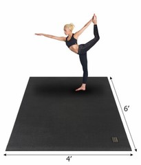 Gxmmat Large Yoga Mat 72″x 48″(6’x4′) x 7mm for Pilates Stretching Home Gym Work
