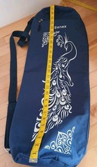 Gonex Yoga Mat Travel Bag Carrier Full-Zip Peacock Design Dark Blue 28×10