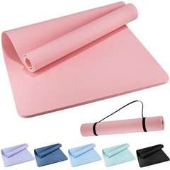 Extra Wide Yoga Mat 72″ x 32″, 6mm Non Slip TPE Exercise Mat with Carrying St…