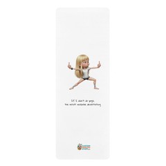 Middle Finger Yoga Pose Rubber Mat | Funny Yoga Illustration