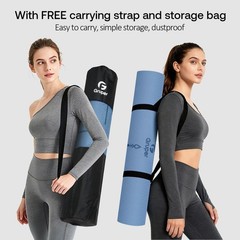 Yoga Mat Non Slip TPE Thick Yoga Mat with Alignment Mark, Large Size 72″L x 3…
