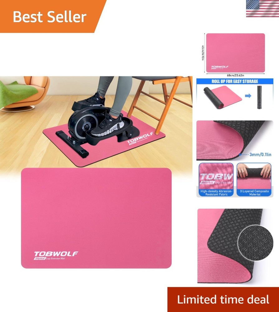 23.6″ Non-Slip Workout Mat – Ultra-Stable Floor Protector for Exercise Equipment