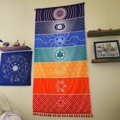 Mexican Yoga Mat Beach Picnic Blanket Chakra Meditation Mat Yoga Rug Sunscreen