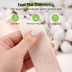 Adjustable Cotton Yoga Strap for Stretching & Flexibility – Non-Elastic Belt for