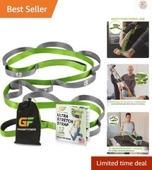Comfortable 12-Loop Stretching Strap – Perfect for Yoga, Rehab & Leg Stretching
