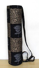 Indian Cotton Unisex Bag Gym Bags With Shoulder Strap Black Silver Yoga Mat Bags