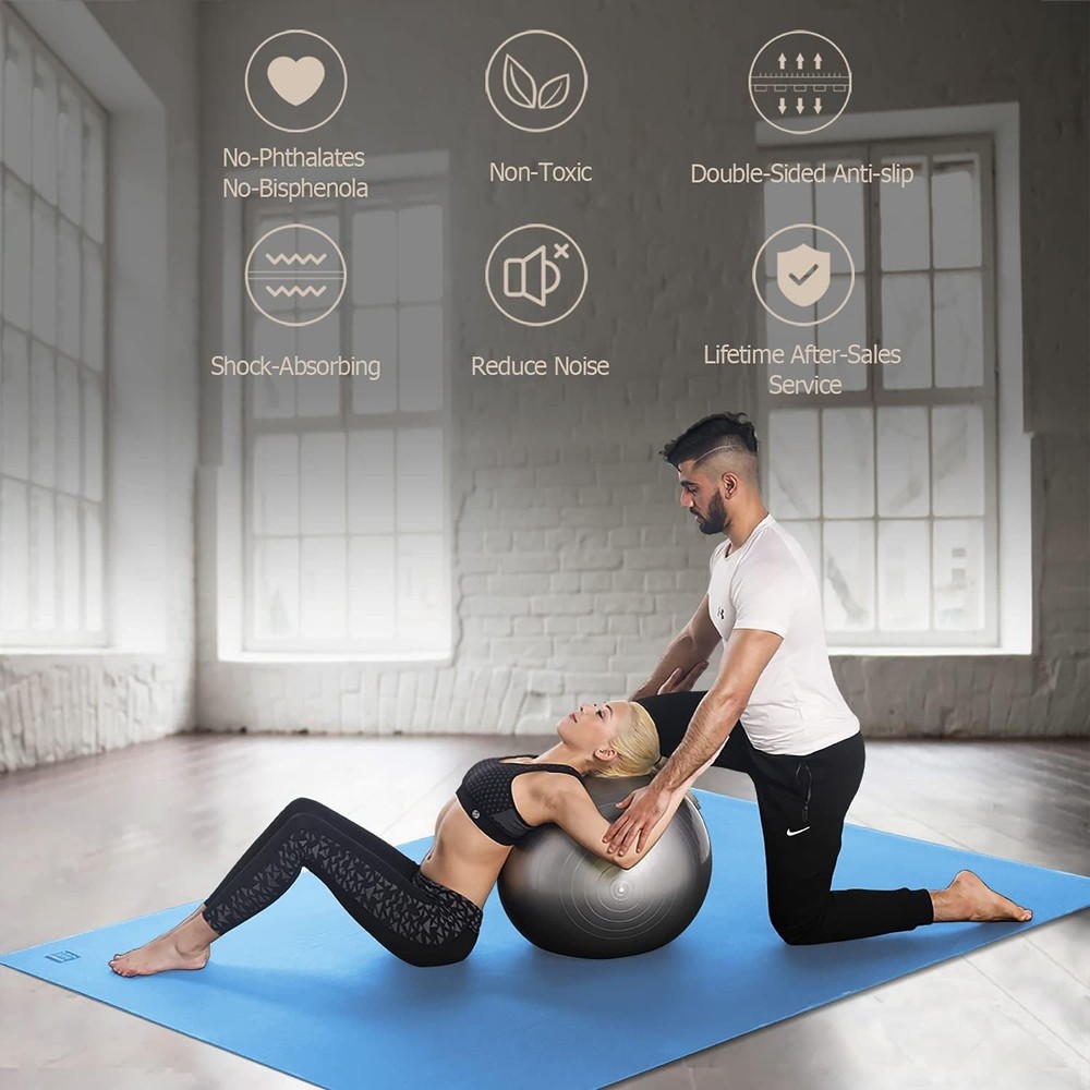 GXMMAT Large Yoga Mat 6 x 10 Extra Thick Workout Pilates Stretching Meditation
