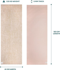 Jute Yoga Mat, High Performance Vegan Floor Exercise Mat, Eco Friendly Biodegrad