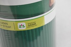 Essentials Thick Yoga Mat with Cinch Carrier Strap Textured Grip Green 72″ x 24″