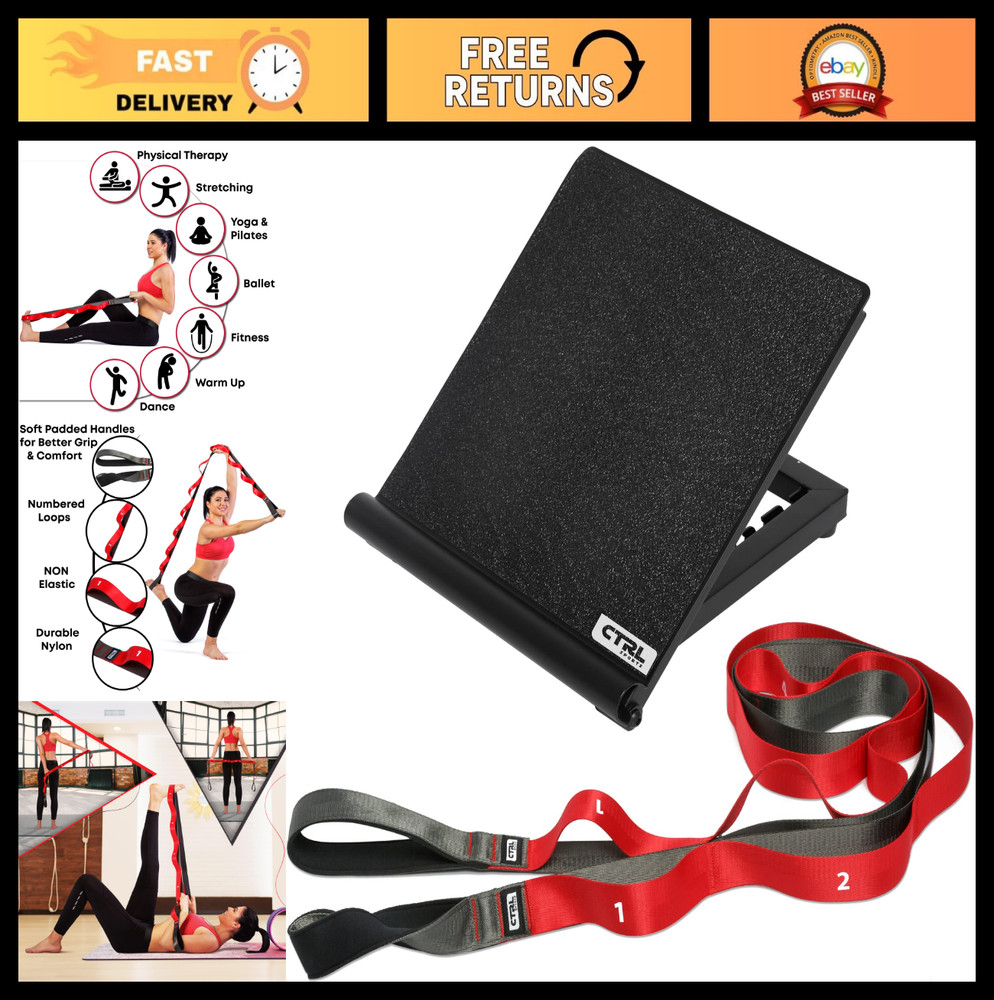Non-Elastic Stretching Strap with Loops – Yoga & Physical Therapy Stretch Band f