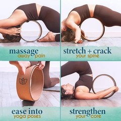 Yoga Wheel 3-Pack – Enhance Flexibility & Alleviate Back Pain, 10″ Diameter