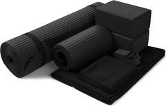 7-Piece Yoga Set W/ 71x24x0.5 Inches Extra Thick Mat & Carrying Sling – Includes