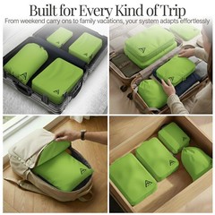 4-Piece Luxury Compression Packing Cubes & Bags for Travel – Maximize Spac
