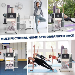 Yoga Mat Storage Rack，Home Gym Storage Rack Gym Workout Equipment Storage Organi