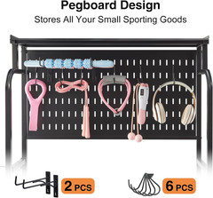 Taller Home Gym Storage Organizer, Yoga Mat Storage Rack with Hanging Board, Exe