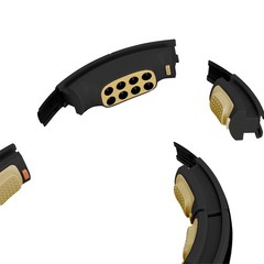 5908261681622 HHM13 NEW HULA HOP BLACK/GOLD Z MAGNESAMI I OBCIĄŻNIKIEM + LICZNIK