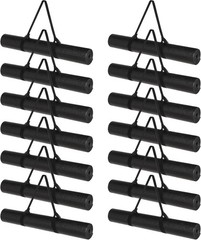 Riakrum 20 Pieces Exercise Yoga Mat 68x24in Non Slip Black with Strap