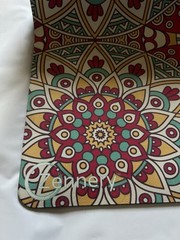 Zennery Exercise / Yoga Mat “Mandala Boho Print” W Towel & Cleaner (70” x 24”)