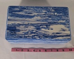 New Lululemon Lift and Lengthen Yoga Block Ocean Tide Blue and White Sold Out