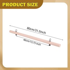 Pilates Roll Down Bar with Connector Hooks Portable Fitness Equipment Resistance
