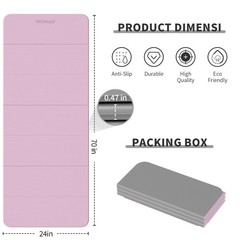 7-Fold Yoga Mat 70″x24″ – 1/2 Inch Thick Folding Exercise Mat, Compact Non-Sl…