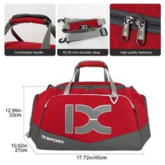 Sports Gym Bag，INOXTO Travel Duffel Bag with Dry Wet Pocket And Shoe Comp
