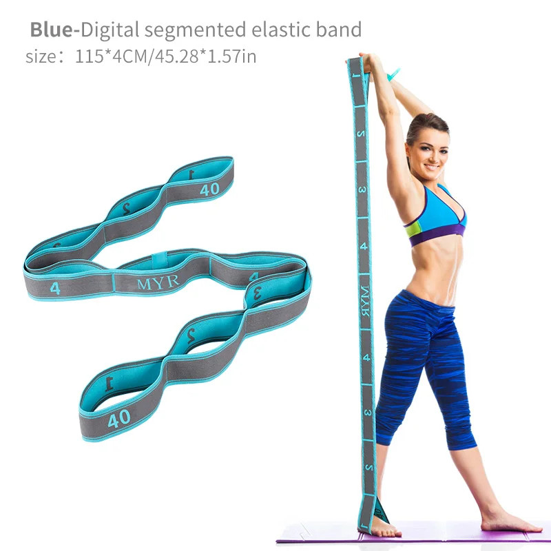 Elastic Yoga Stretching Strap with Loops, Stretch Strap for Ballet, Leg