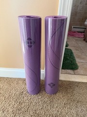Purple Yoga Mats, Pilates, Health & Wellness Gift, New Unopened, Set of 2