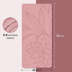 PAIDU Large Yoga Mat-72’x36’x0.4’ Extra Width ＆ Thick,C