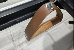 Pilates- Leather Classic wooden swivel grip leather rope