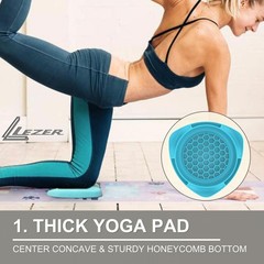 2 IN 1 Yoga Knee Pad Slider, Core Gliding Disc, Extra Thick Yoga Mat, Cushion…
