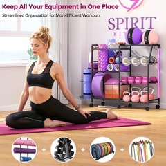 Dumbbell Rack, Weight Rack for Home Gym, Yoga Mat Storage Rack, Exercise Equi…