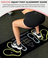 Squat Mat with Foot Position,Large Non-Slip Squat Target Pad， Pad 31.5”