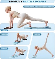 Pilates Board & Reformer Machine Set – Foldable Home Pilates Equipment, 6-in-1