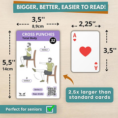 Chair Yoga Seniors over 60 70 Exercise Cards Videos Workout Plan Includes Weight