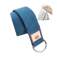 8ft Cotton Yoga Strap for Stretching with a D-Ring, Thick Cotton Nylon Yoga B…