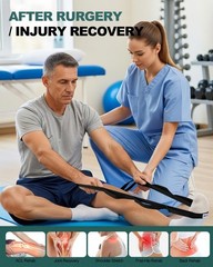 Stretching Strap with Loops Leg Lifter PT Rehab Yoga Hamstring Back Stretch