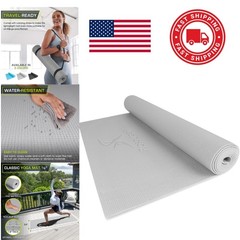 Yoga Mat 72 Inch Thick 3mm Lightweight Grey Non Slip for Comfort and Stability