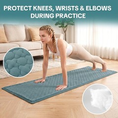 Cotton Yoga Mat, Non-Slip Breathable Yoga Rug for Man and Woman, Washable